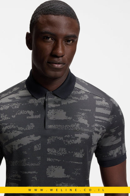 חולצת פולו BOSS ACTIVE Slim Fit Jacquard - WELINE.CO.IL