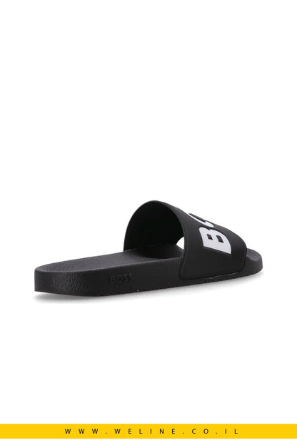 כפכפי גברים BOSS Aryeh Sliders – צבע שחור - WELINE.CO.IL