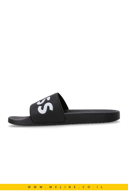כפכפי גברים BOSS Aryeh Sliders – צבע שחור - WELINE.CO.IL