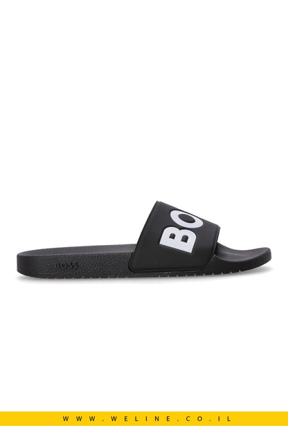 כפכפי גברים BOSS Aryeh Sliders – צבע שחור - WELINE.CO.IL