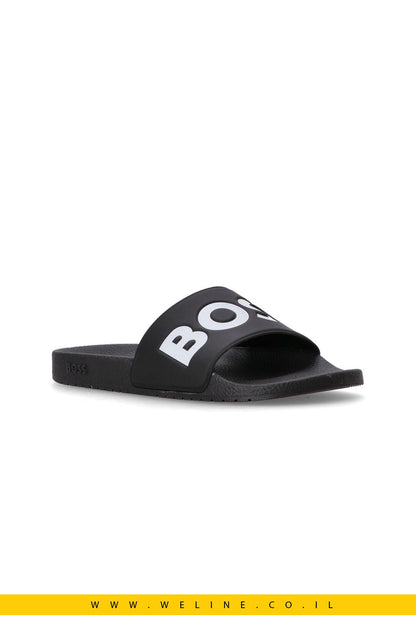 כפכפי גברים BOSS Aryeh Sliders – צבע שחור - WELINE.CO.IL