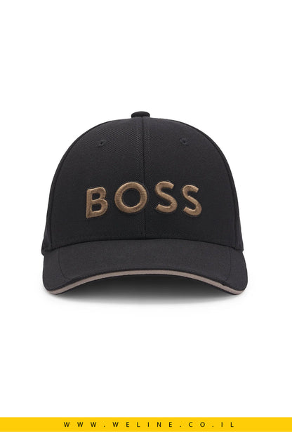 BOSS כובע Cap - US – כובע פרימיום שחור עם לוגו רקום - WELINE.CO.IL