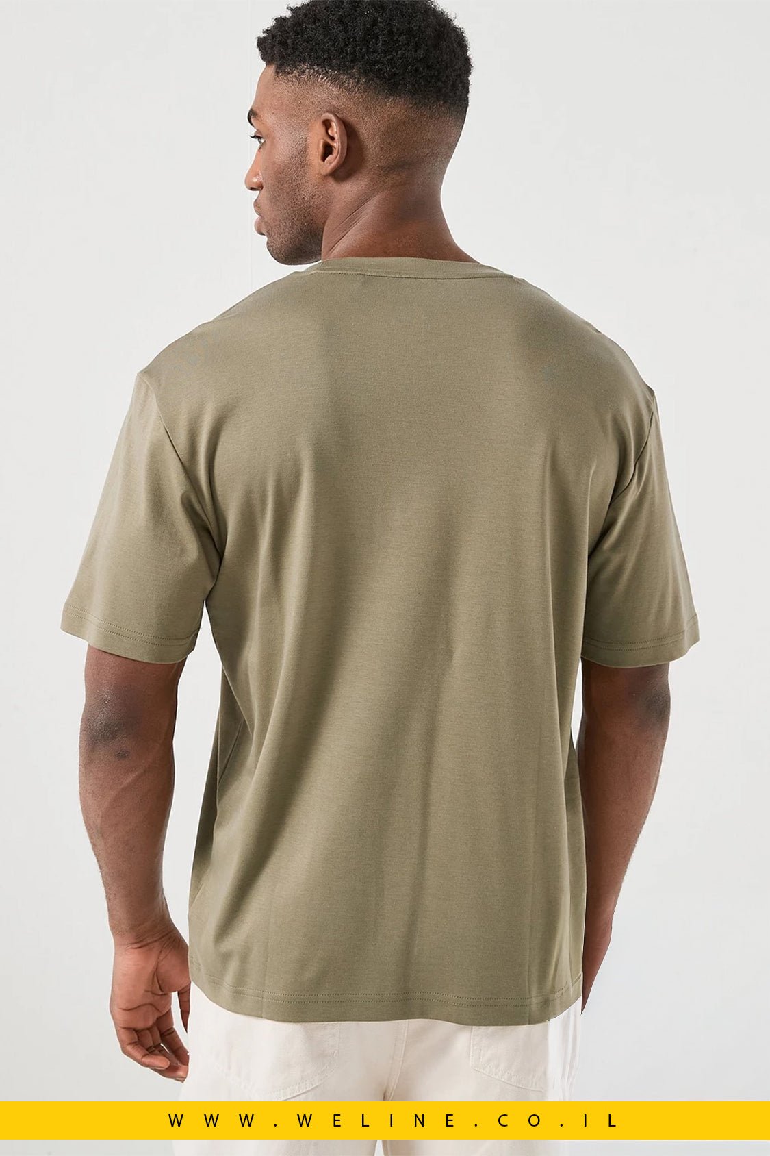 חולצת טי לגברים BOSS בהשראת עולם הטניס Dark Beige - WELINE.CO.IL