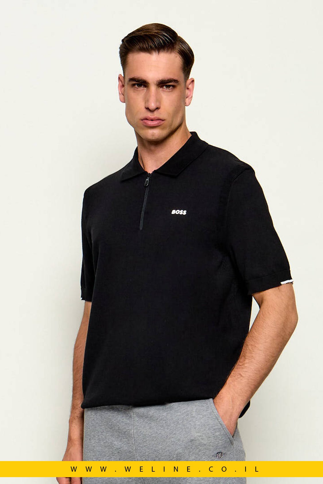 חולצת פולו BOSS Green KN_Ever-X PS Regular Fit - WELINE.CO.IL