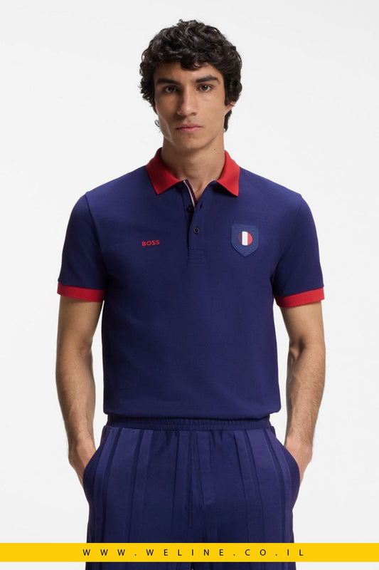 חולצת פולו גברים BOSS Paddy Polo Shirt France – Regular Fit - WELINE.CO.IL