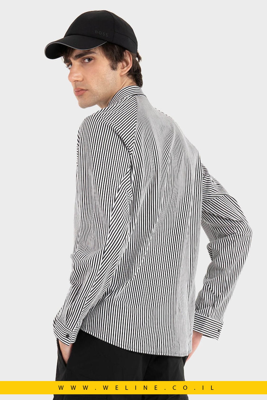 חולצת BOSS Regular Fit שרוול ארוך – צבע כחול - WELINE.CO.IL