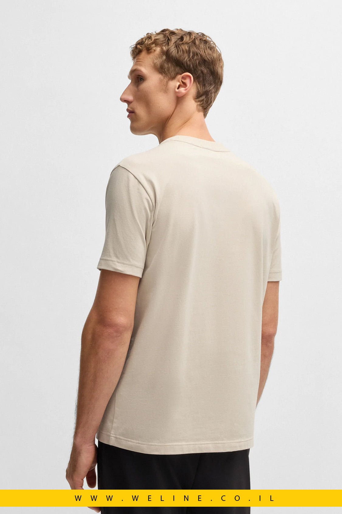 חולצת טי לגברים BOSS Regular Fit T-Shirt - WELINE.CO.IL