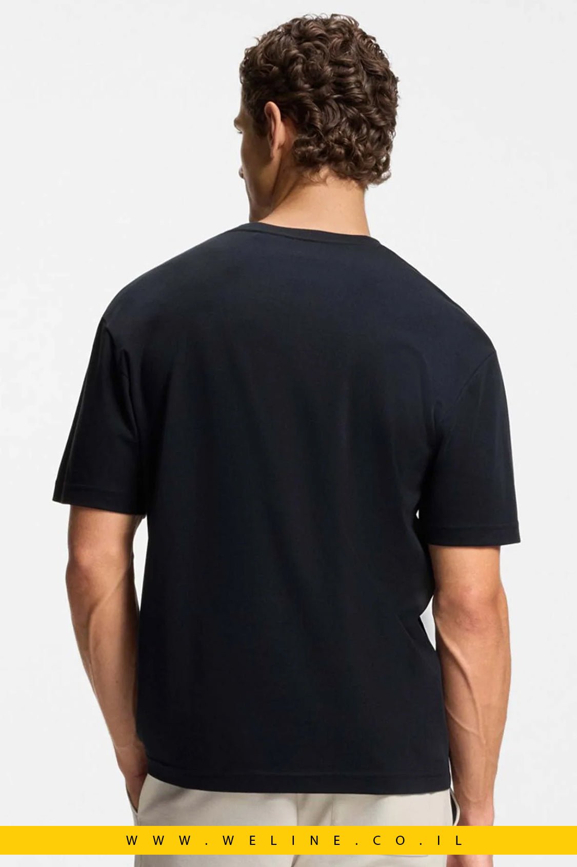טי - שירט BOSS לגברים Tennis Artwork Pima Cotton – צבע כחול כהה - WELINE.CO.IL