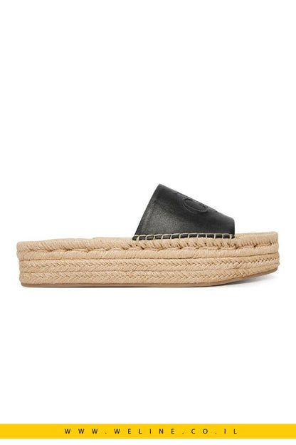 כפכף/סנדלי נשים Calvin Klein שטוחים – צבע שחור - WELINE.CO.IL