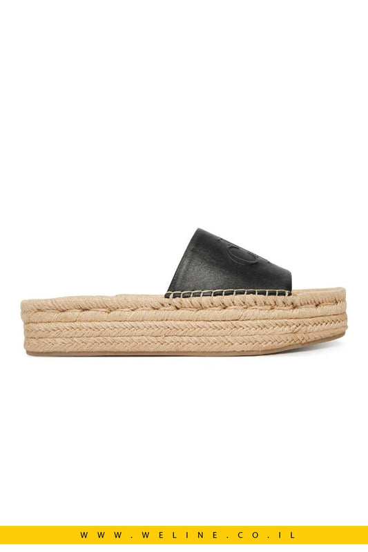 כפכף/סנדלי נשים Calvin Klein שטוחים – צבע שחור - WELINE.CO.IL