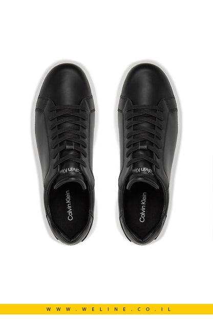 סניקרס עור Calvin Klein לנשים – שחור - WELINE.CO.IL