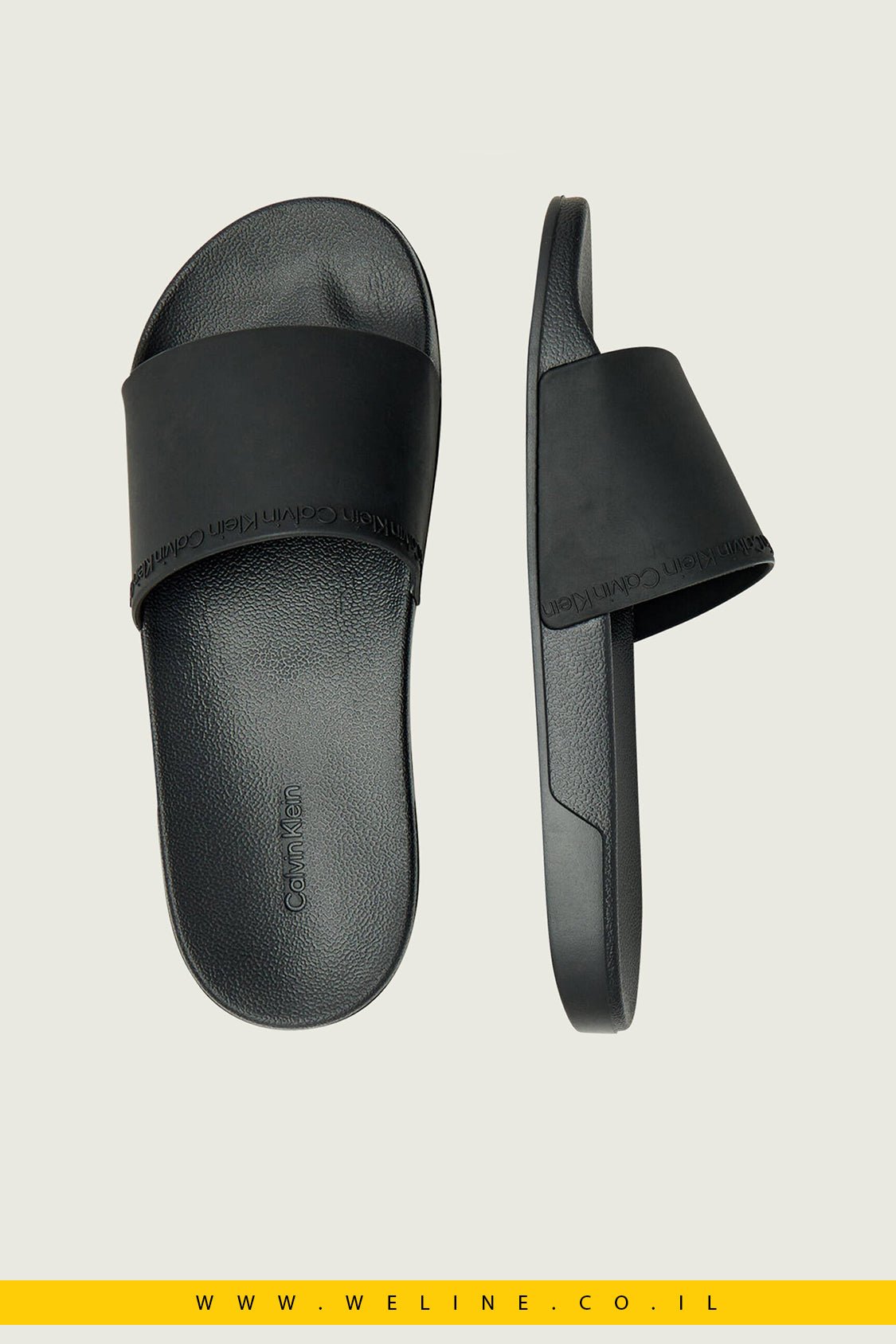 כפכפי סלייד לגברים Calvin Klein – צבע שחור - WELINE.CO.IL
