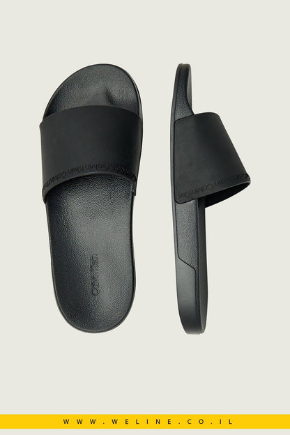 כפכפי סלייד לגברים Calvin Klein – צבע שחור - WELINE.CO.IL