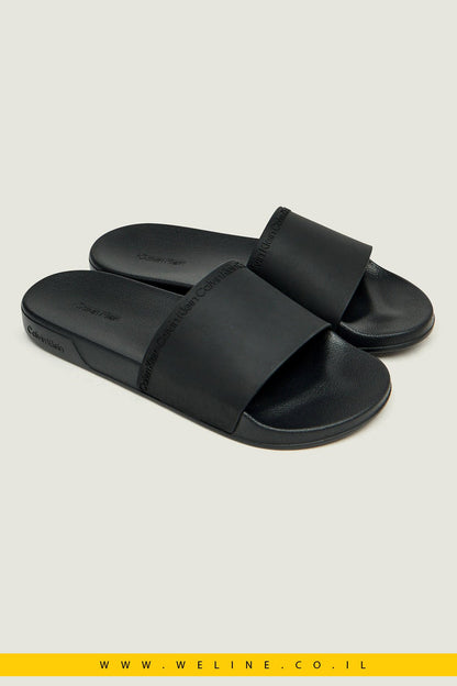 כפכפי סלייד לגברים Calvin Klein – צבע שחור - WELINE.CO.IL