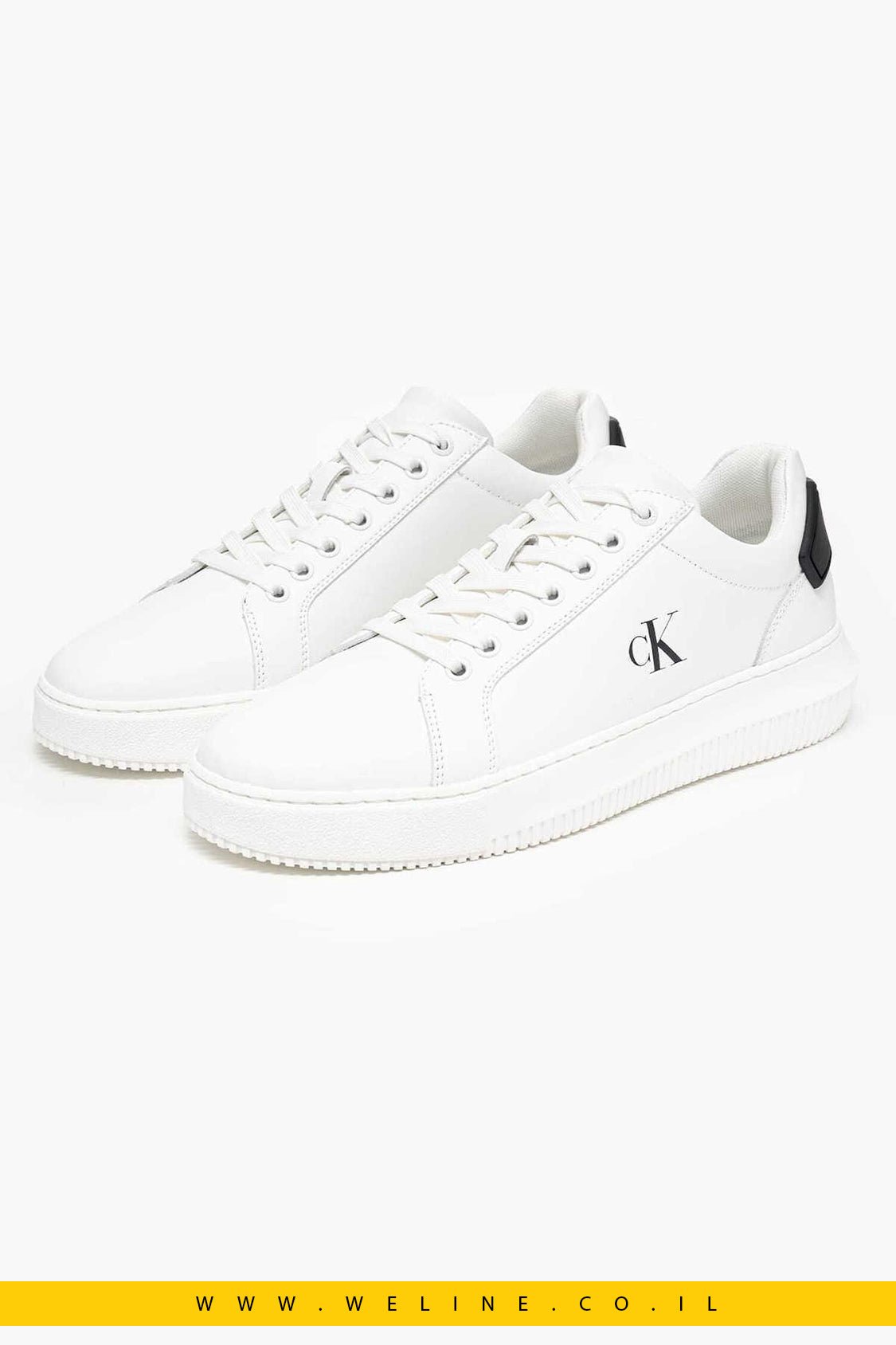 נעלי סניקרס לגבר Calvin Klein בצבע לבן - WELINE.CO.IL