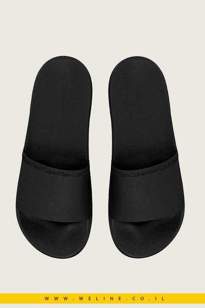 כפכפי סלייד לגברים Calvin Klein – צבע שחור - WELINE.CO.IL