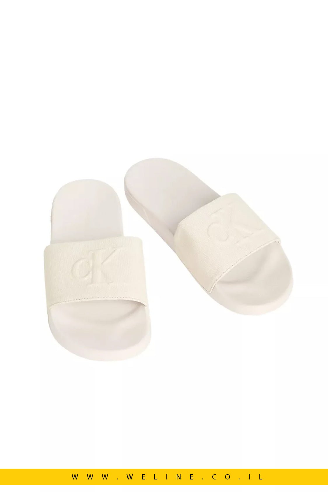 כפכפי סלייד לגברים Calvin Klein צבע שבולת שועל - WELINE.CO.IL