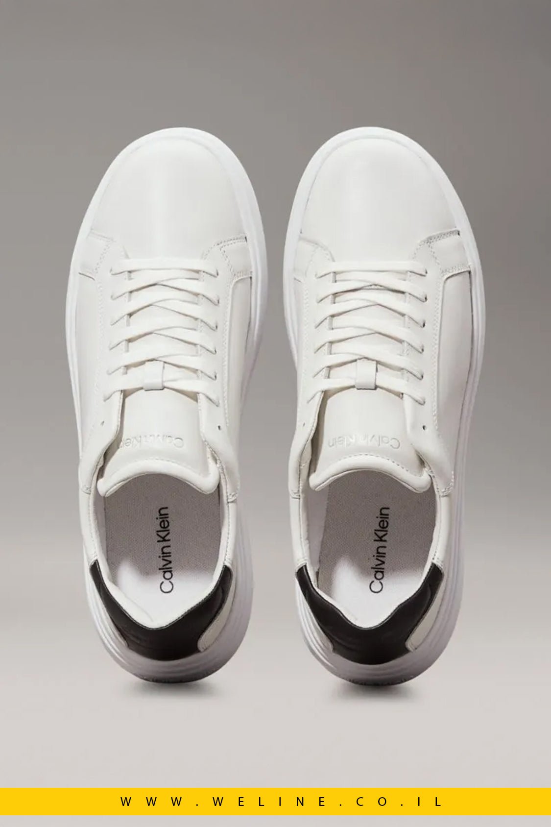 סניקרס עור גברים Calvin Klein – שחור - WELINE.CO.IL