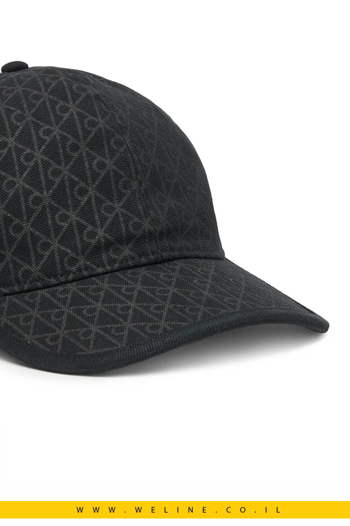 Calvin Klein כובע כותנה שחור - WELINE.CO.IL