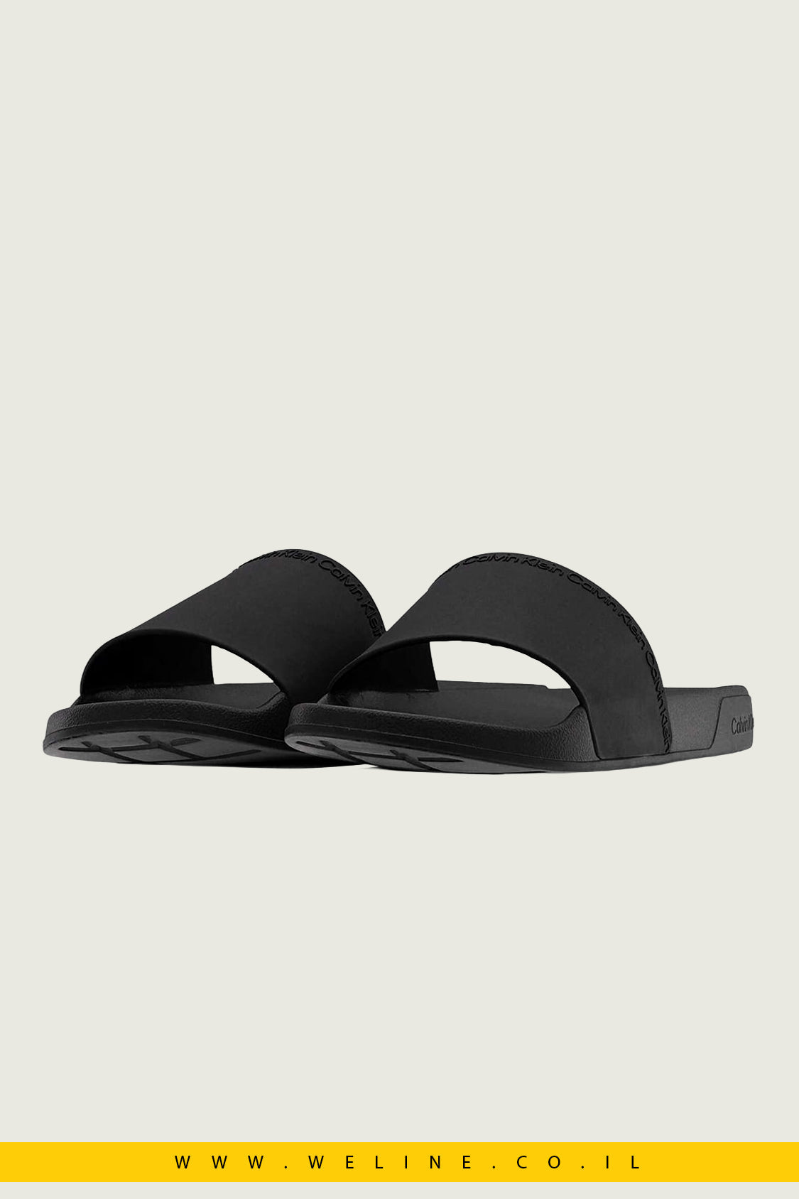 כפכפי סלייד לגברים Calvin Klein – צבע שחור - WELINE.CO.IL