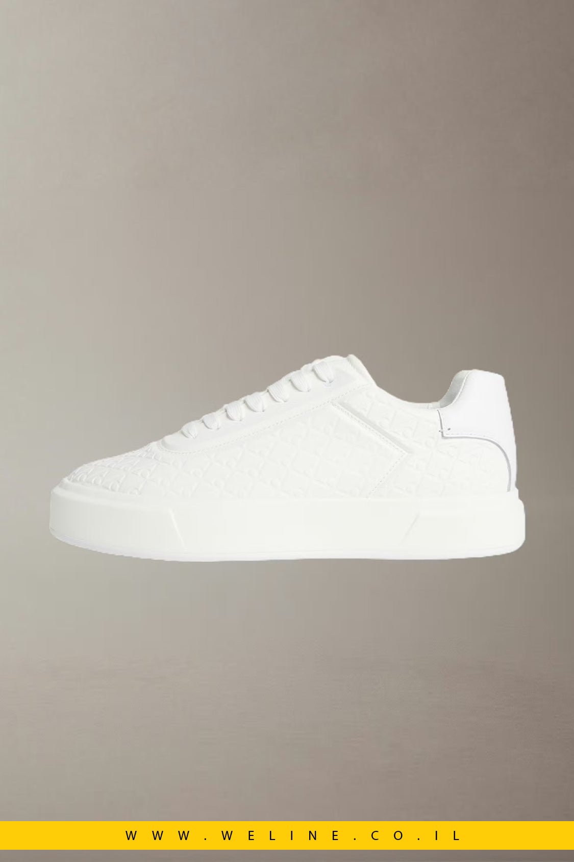 נעלי סניקרס גברים Calvin Klein Basket Cup Lace - Up – עיצוב קלאסי - WELINE.CO.IL