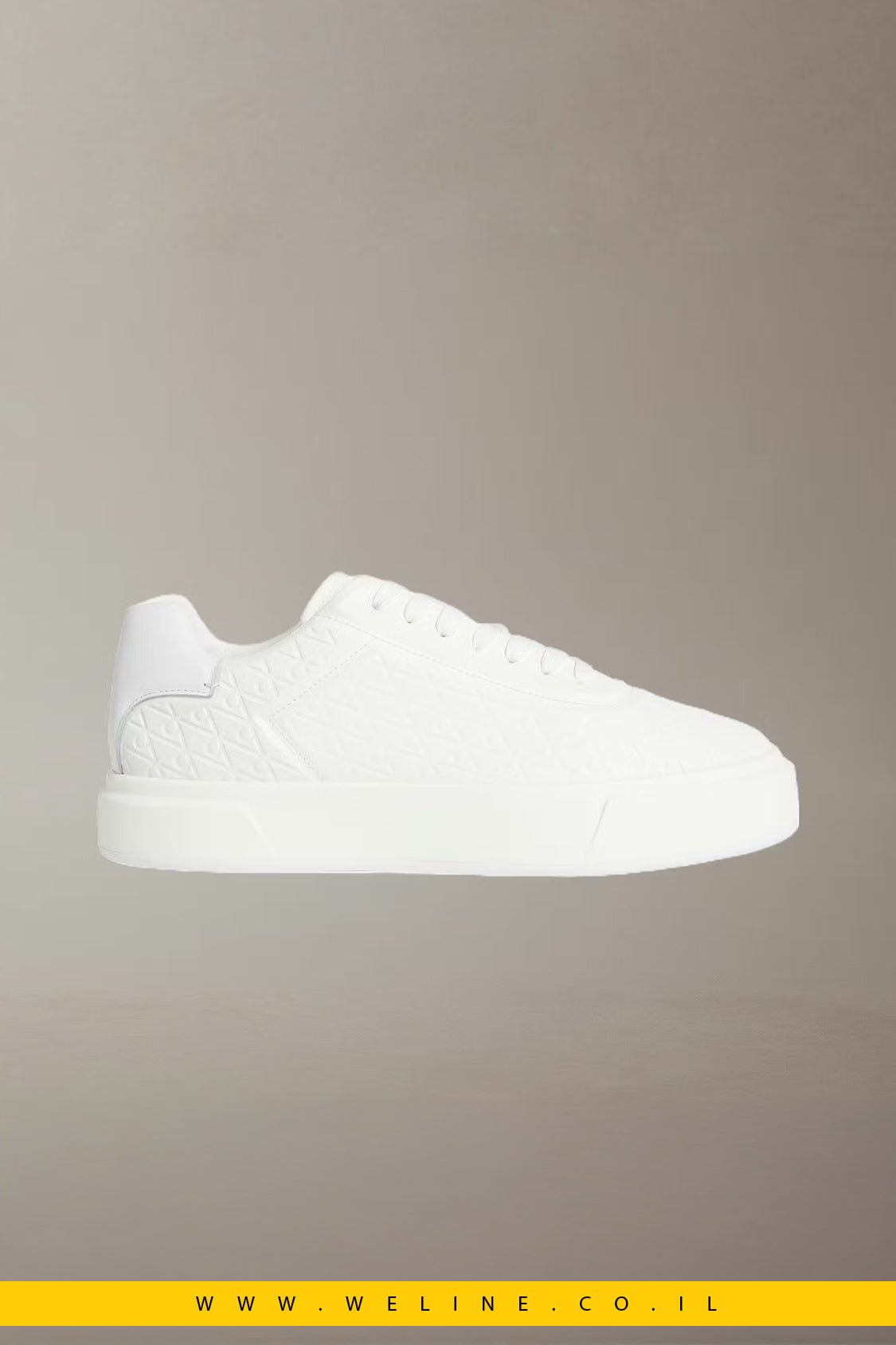 נעלי סניקרס גברים Calvin Klein Basket Cup Lace - Up – עיצוב קלאסי - WELINE.CO.IL