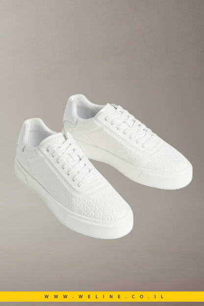נעלי סניקרס גברים Calvin Klein Basket Cup Lace - Up – עיצוב קלאסי - WELINE.CO.IL