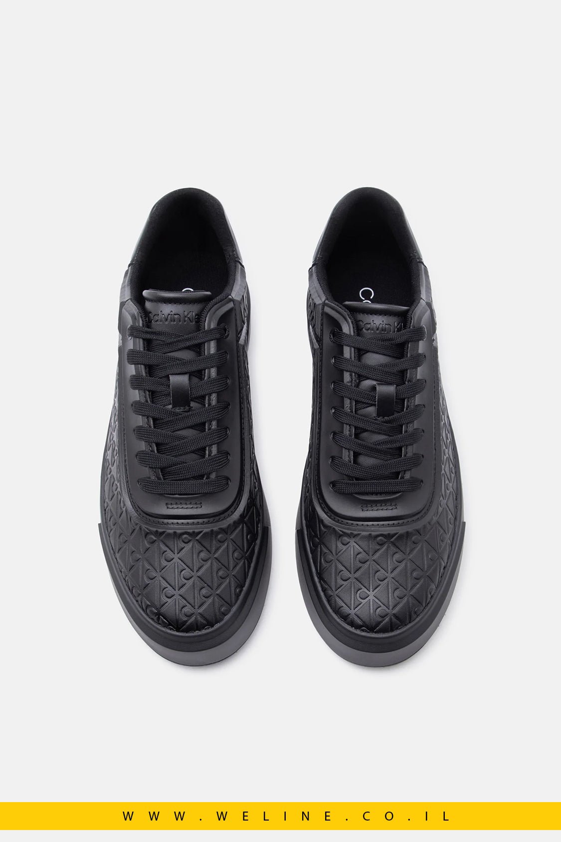 נעלי סניקרס גברים Calvin Klein BASKET CUP – צבע Triple Black - WELINE.CO.IL