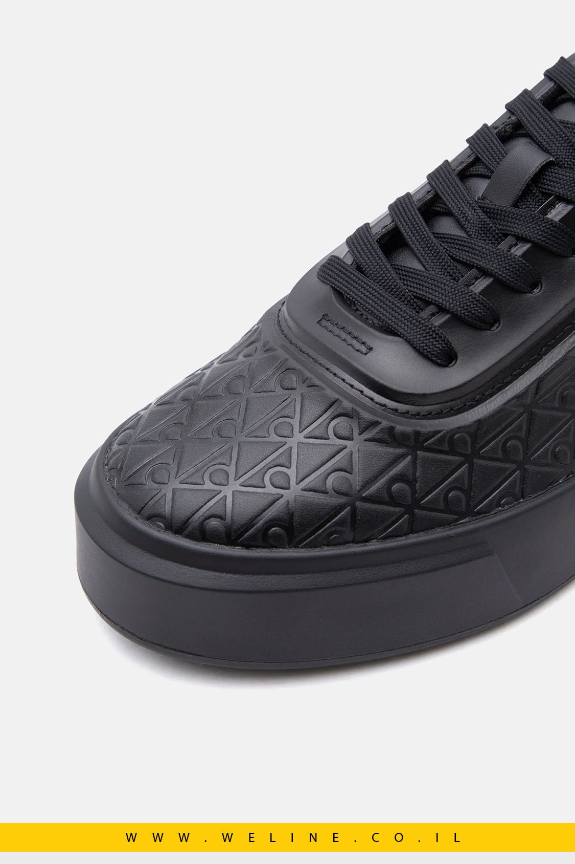 נעלי סניקרס גברים Calvin Klein BASKET CUP – צבע Triple Black - WELINE.CO.IL