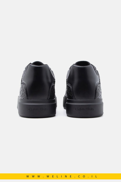נעלי סניקרס גברים Calvin Klein BASKET CUP – צבע Triple Black - WELINE.CO.IL