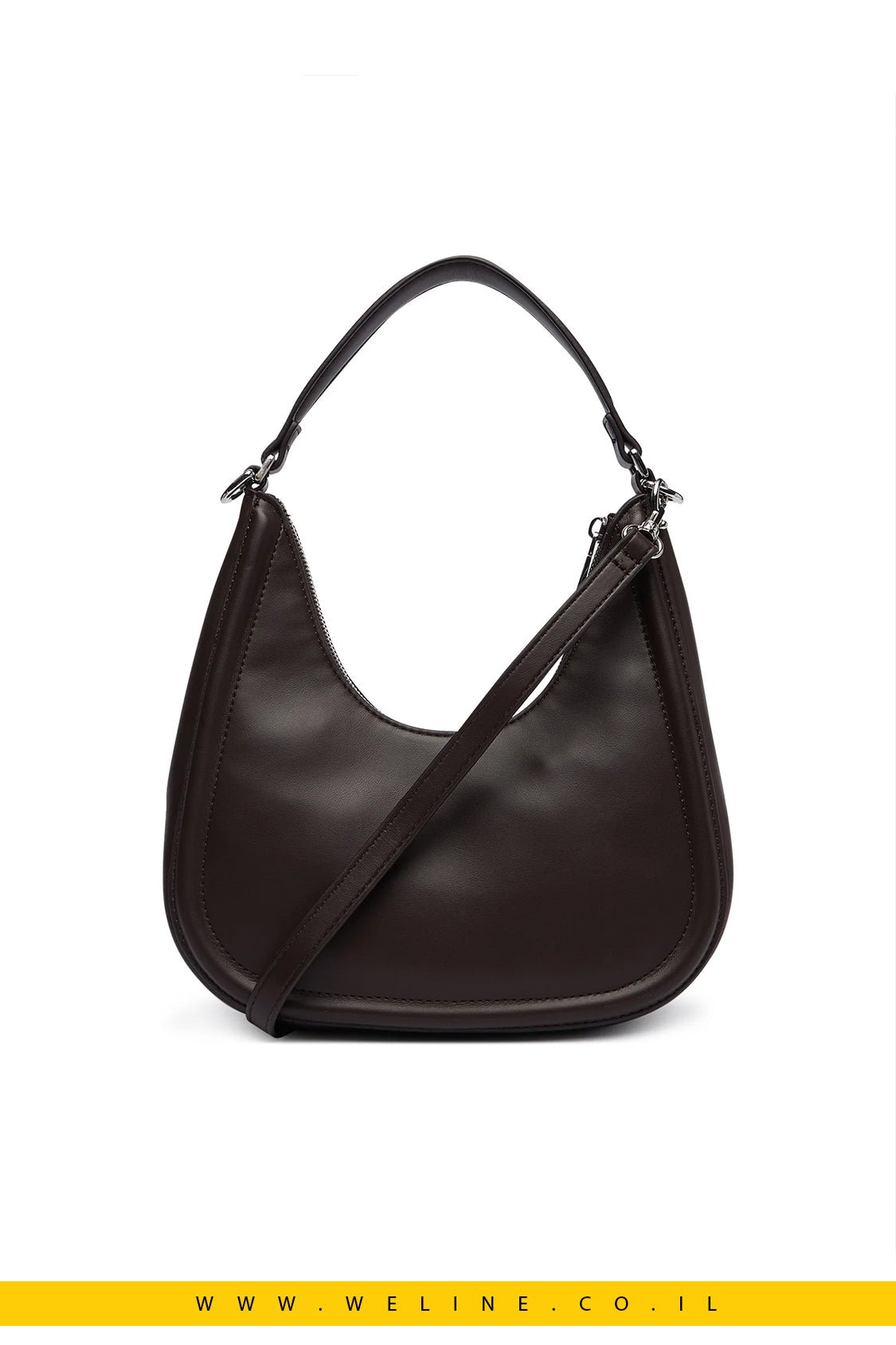 תיק כתף לנשים Calvin Klein Bold CK Small Crescent Bag - WELINE.CO.IL