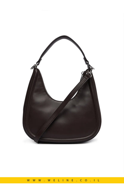 תיק כתף לנשים Calvin Klein Bold CK Small Crescent Bag - WELINE.CO.IL