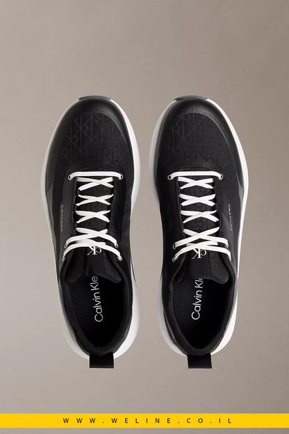 Calvin Klein – נעלי סניקרס Chunky Runner עם לוגו | שחור / פחם - WELINE.CO.IL