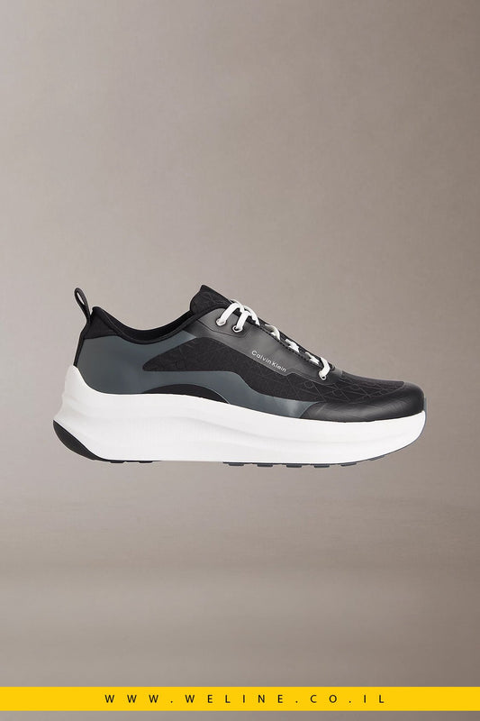 Calvin Klein – נעלי סניקרס Chunky Runner עם לוגו | שחור / פחם - WELINE.CO.IL