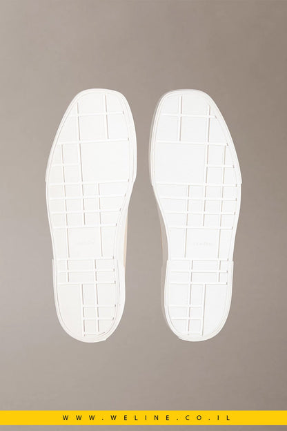 נעלי סניקרס נשים Calvin Klein CK Luna Jacquard Emblem – צבע Silver Mink - WELINE.CO.IL
