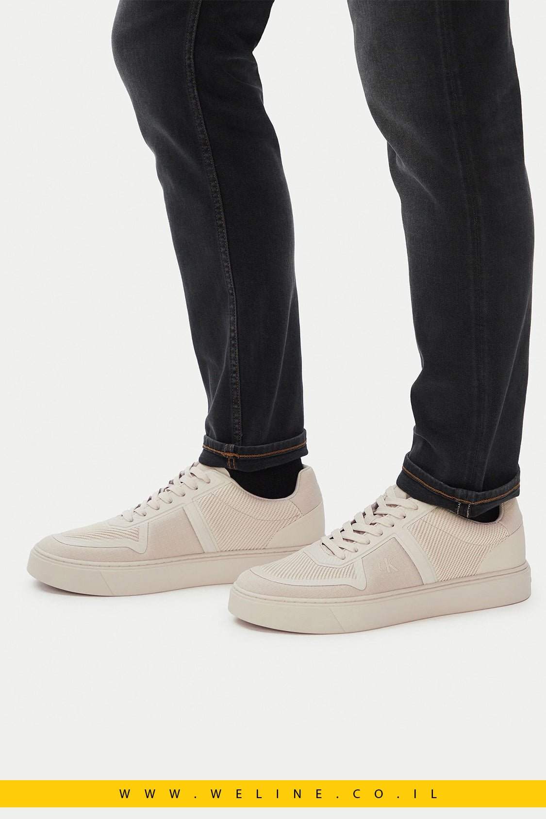 נעלי סניקרס Calvin Klein Classic Cups Laceup Knit - WELINE.CO.IL