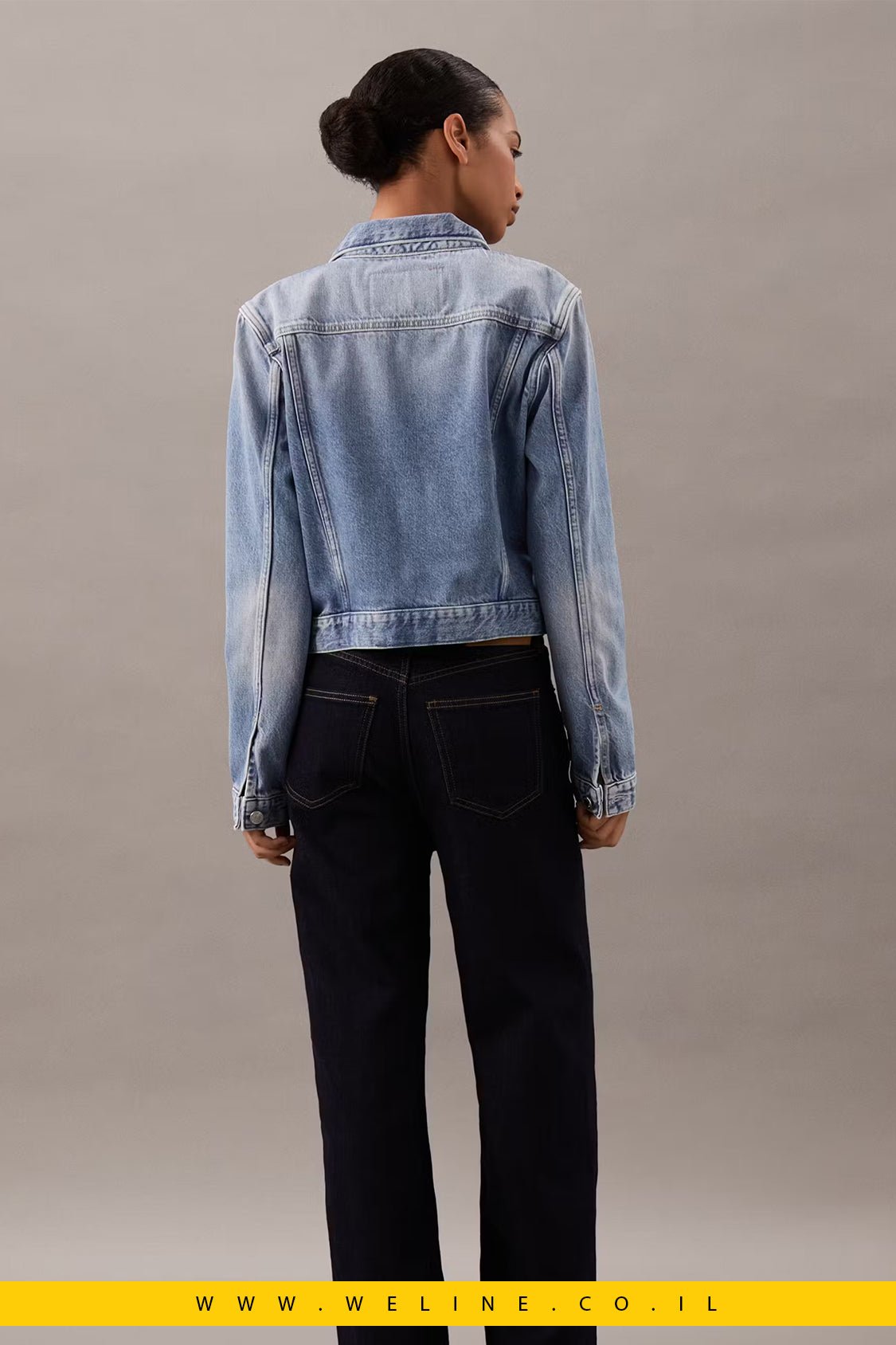 ג'קט ג'ינס נשים Calvin Klein Cropped 90s - WELINE.CO.IL