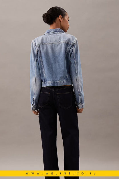 ג'קט ג'ינס נשים Calvin Klein Cropped 90s - WELINE.CO.IL