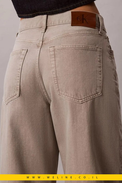 ג'ינס נשים Calvin Klein Cropped Barrel Jeans - WELINE.CO.IL