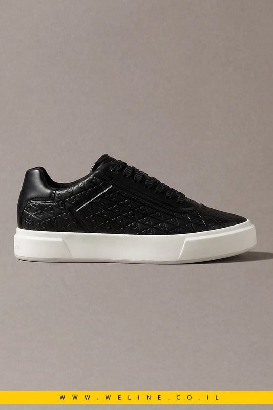 נעלי סניקרס גברים Calvin Klein Embossed Emblem Logo Trainers - WELINE.CO.IL