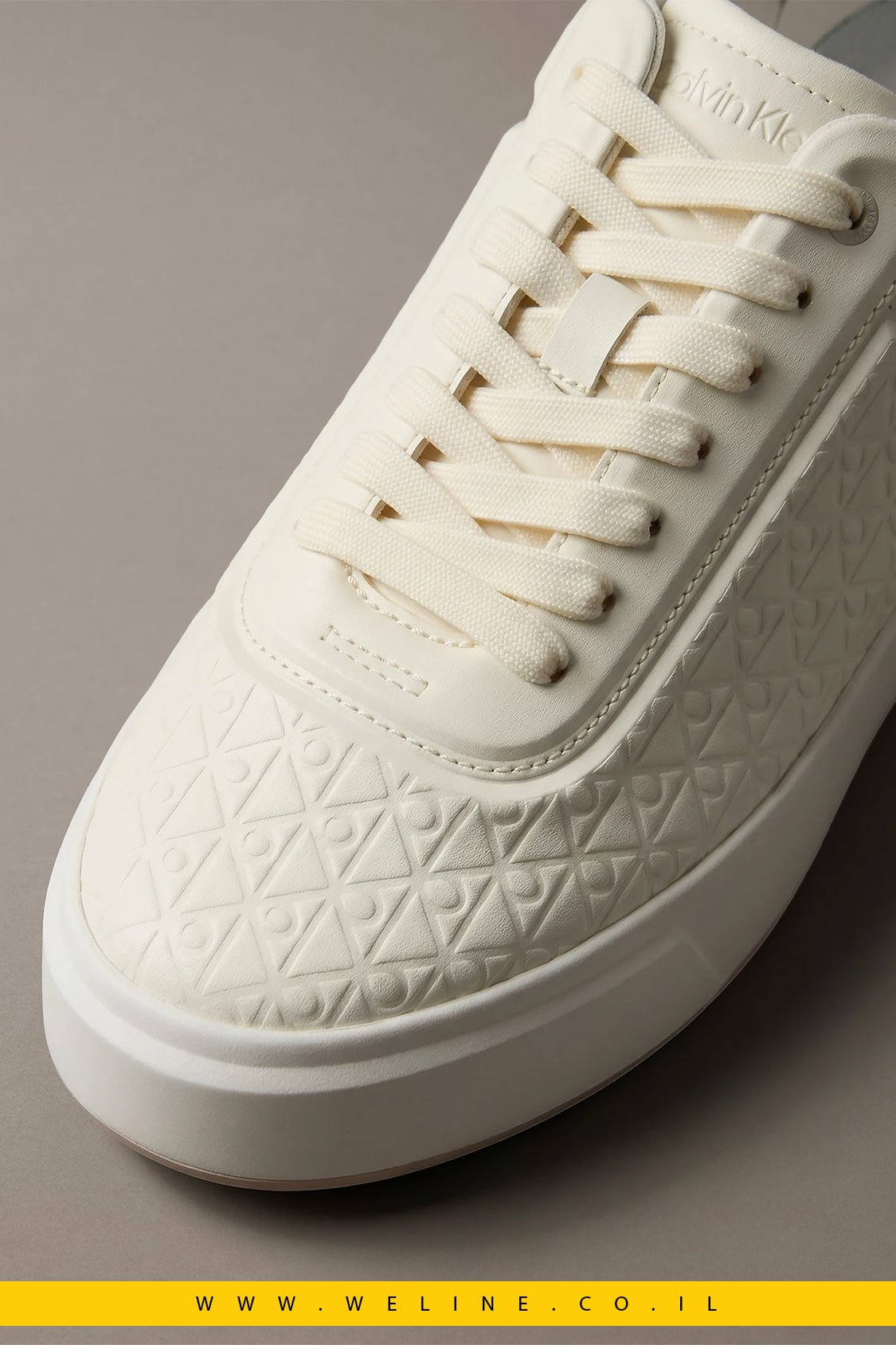 נעלי סניקרס Calvin Klein Embossed Emblem Logo Trainers - WELINE.CO.IL
