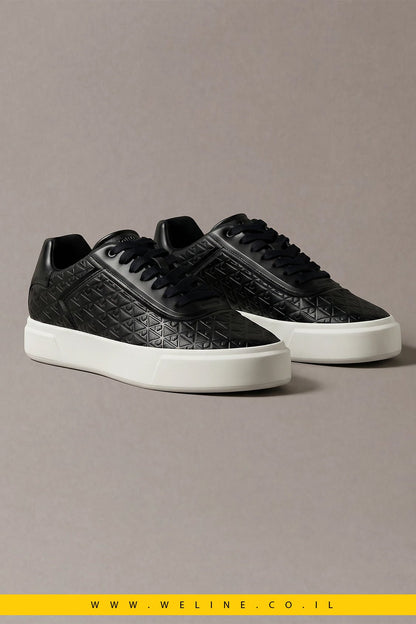 נעלי סניקרס גברים Calvin Klein Embossed Emblem Logo Trainers - WELINE.CO.IL