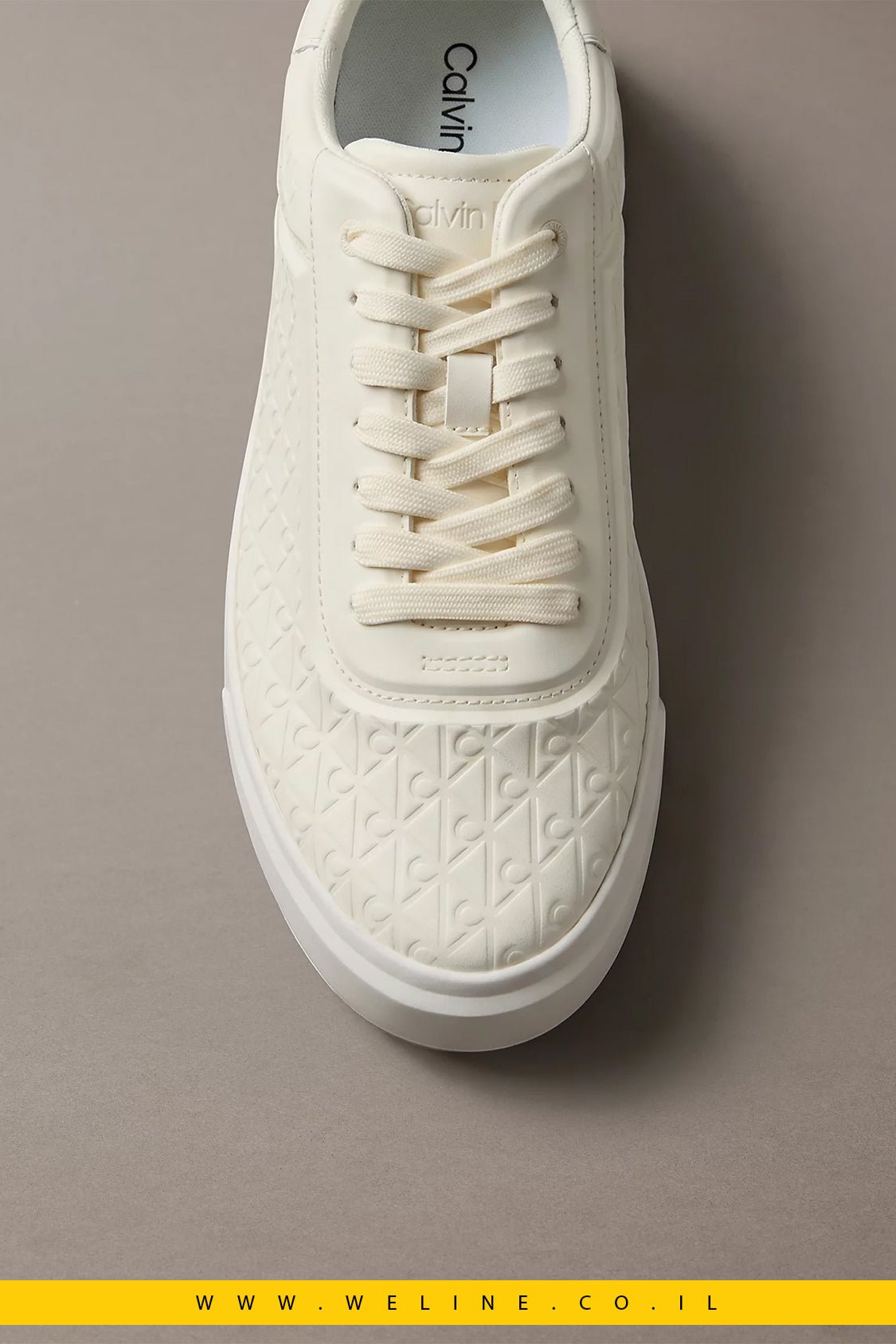 נעלי סניקרס Calvin Klein Embossed Emblem Logo Trainers - WELINE.CO.IL
