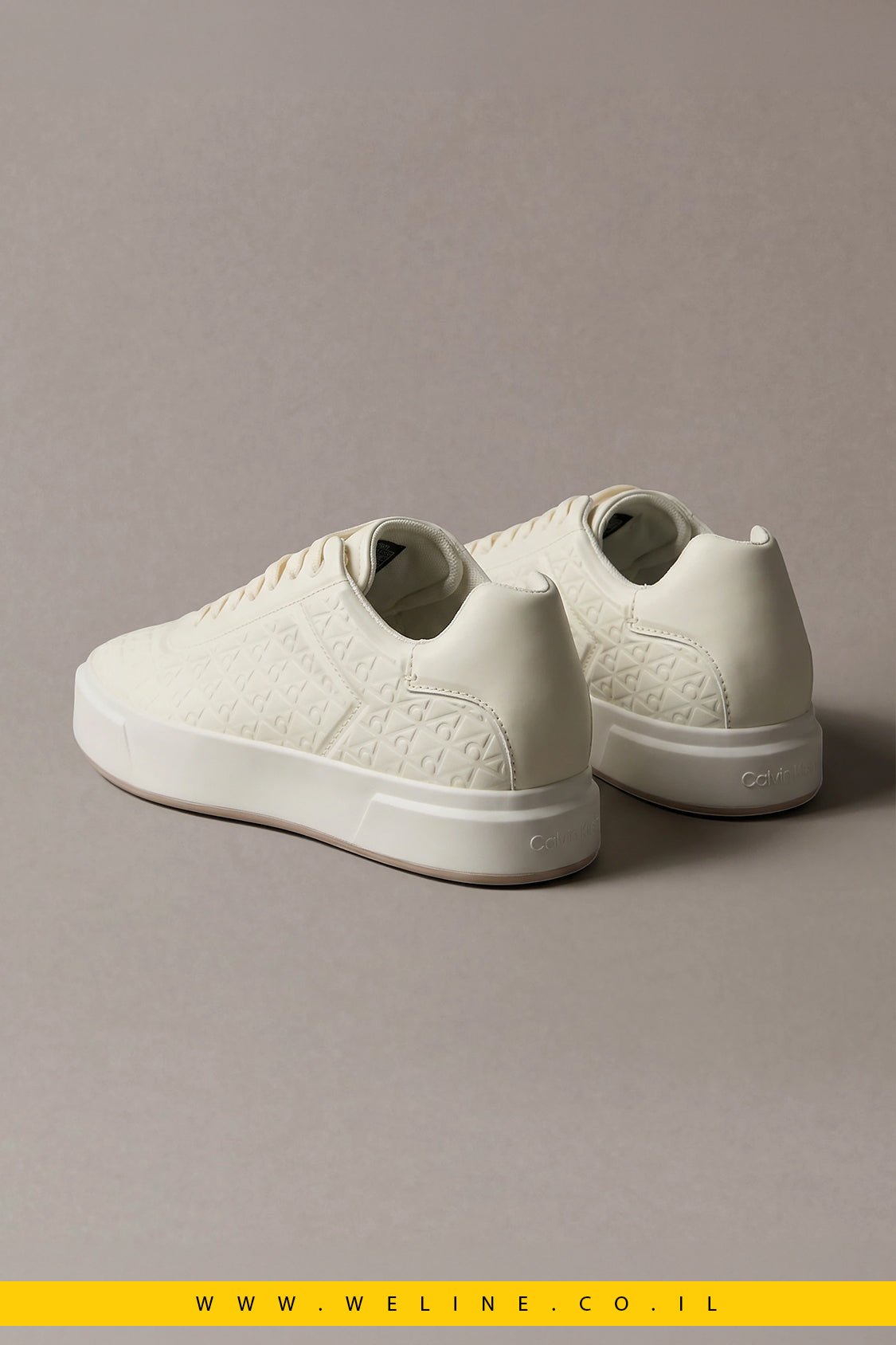 נעלי סניקרס Calvin Klein Embossed Emblem Logo Trainers - WELINE.CO.IL