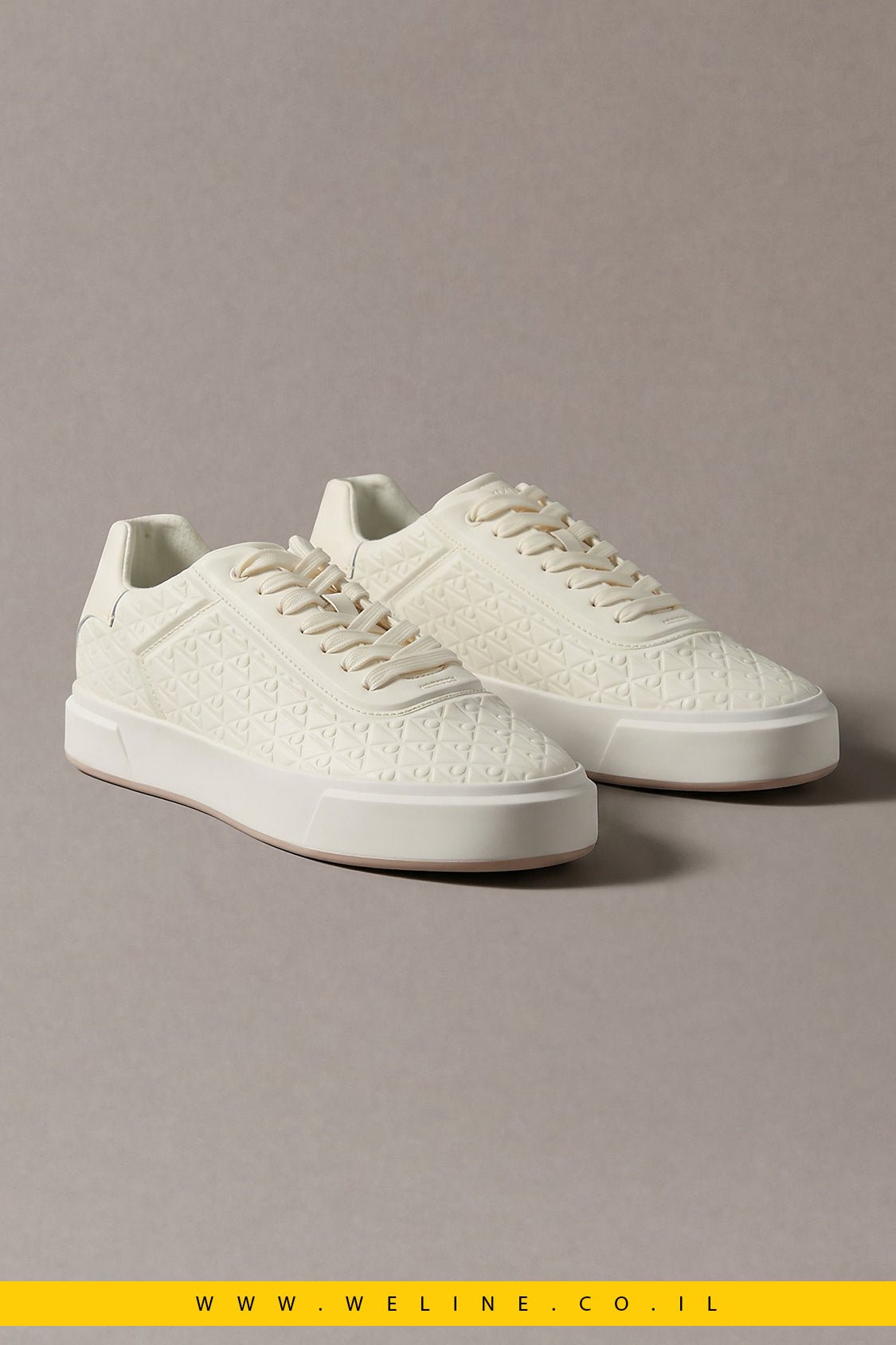 נעלי סניקרס Calvin Klein Embossed Emblem Logo Trainers - WELINE.CO.IL