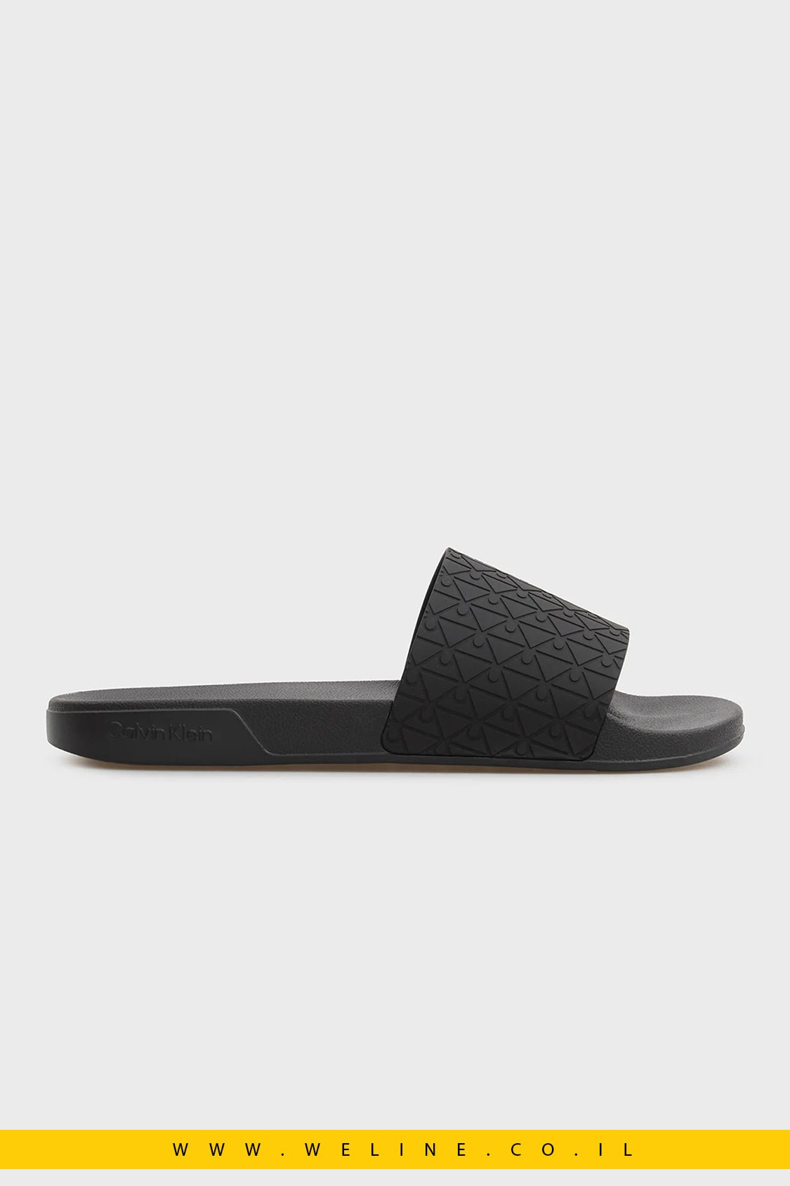 כפכפי סלייד גברים Calvin Klein ESS PU AOP – צבע שחור | דגם - WELINE.CO.IL