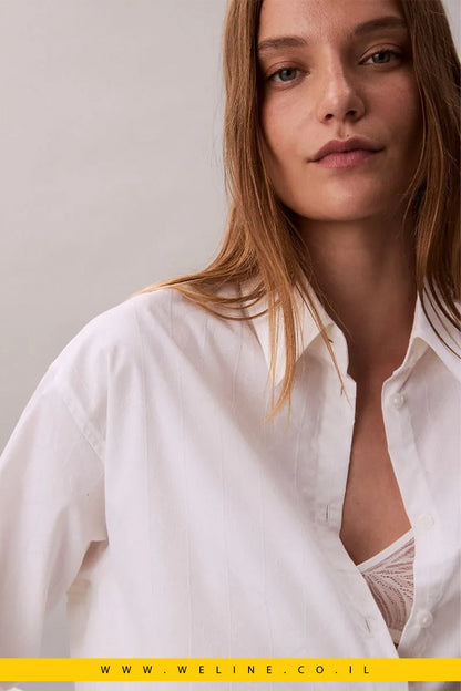 חולצת כפתורים מושלמת עם לוגו – Calvin Klein Jeans - WELINE.CO.IL