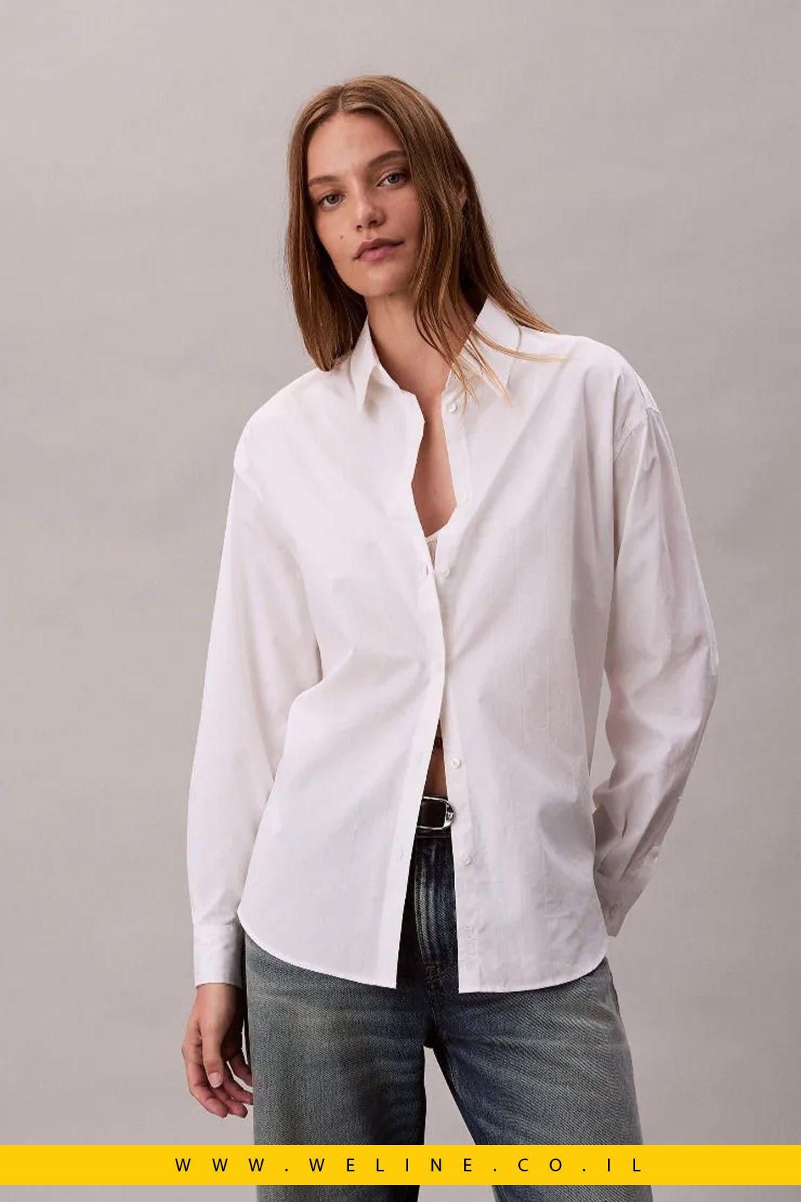 חולצת כפתורים מושלמת עם לוגו – Calvin Klein Jeans - WELINE.CO.IL
