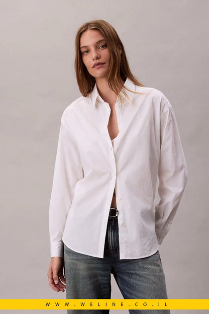 חולצת כפתורים מושלמת עם לוגו – Calvin Klein Jeans - WELINE.CO.IL