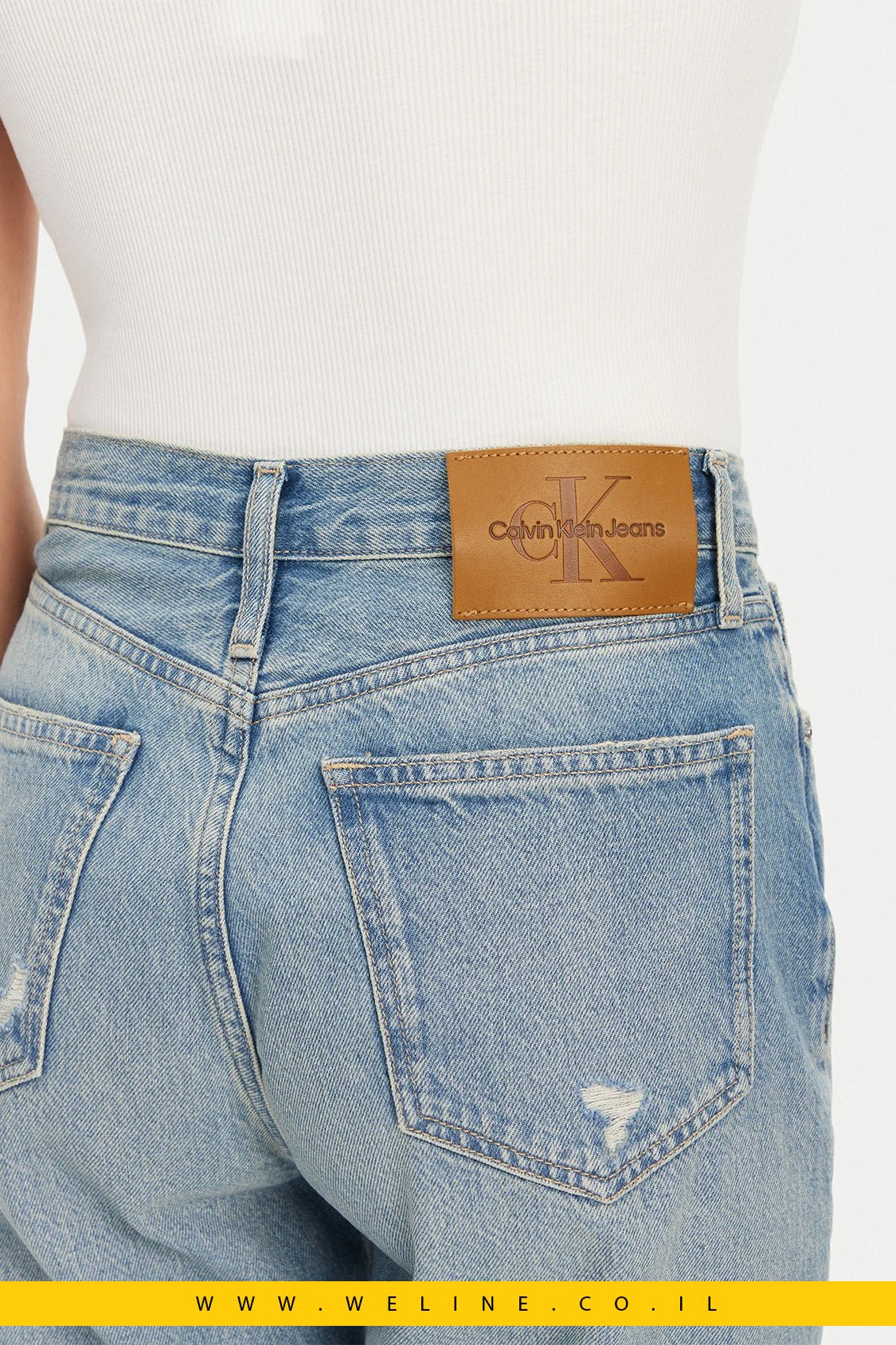 ג'ינס נשים Calvin Klein Jeans Authentic - גזרה ישרה - WELINE.CO.IL